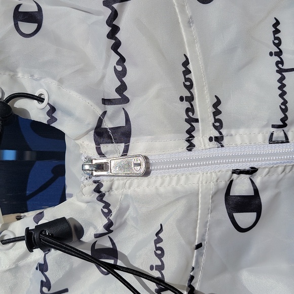 Champion White Logo Windbreaker Jacket - Picture 2 of 3